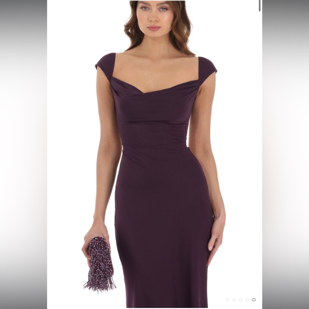 Lucy in the Sky Dark Plum Maxi Dress💜 - Picture 3 of 5
